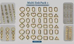 Chain gold -Multi-Link 3D print model