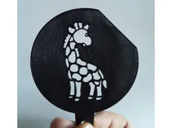Giraffe Coffee Stencil (Lasercut/3DPrint)