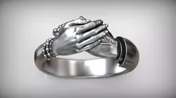Hug Hands Men and Women Hugging Finger Ring 3D print model