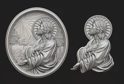 Jesus Prayer Medallion and Pendant 3D print model