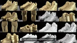 nike and jordan shoes ready for printing 3D Model Pack