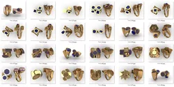 ring 109 pieces drawing 3d rihone drawing ring rings ring gold 3D print model