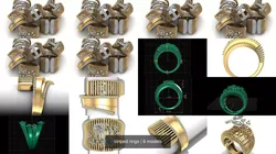 striped rings 3D Model Pack