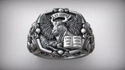 Taurus Of Saint Luke Apostle Evangelist Wings Signet 3D print model