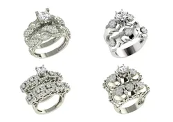 TWINZ Rings bulk Women Rings Double Rings lot 3D print model