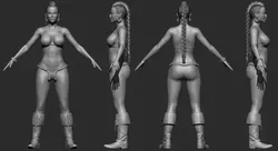 Valkyra - Tribal Warrior 3D Character 3D print model