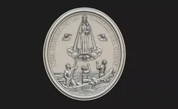 Virgen de la Caridad del Cobre Medallion 3D print model