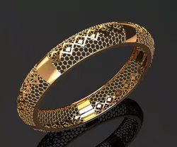 1278 Filigree Fern Bangle 20gm 3D print model