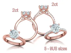 2ct Diamond Trellis Engagement Rings 2 Rings 3D Model Pack