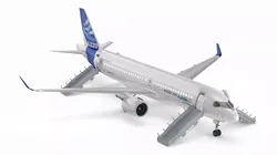 Airbus A220-300 with Emergency Slide Deployment 3D model