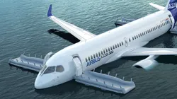 Airbus A220 Emergency Ditching with Inflated Slides 3D model