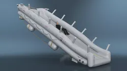 Airbus A330 Evacuation Slide with Passenger 3D model