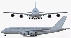 Airbus A380 900 Interior Red 3D model