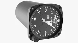 Aircraft Altimeter United Instruments Dial Black Rigged 3D model