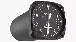 Altimeter Instrument Used Condition Black 3D model