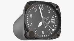 Altimeter Instrument Used Condition Black Rigged 3D model