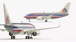 American Airlines Boeing 737-600 with Interior Rigged for Maya 3D model