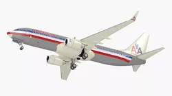 American Airlines Boeing 737-800 with Interior Rigged Cinema 4D 3D model