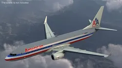 American Airlines Boeing 737-800 with Interior Rigged for Maya 3D model