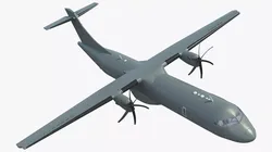 ATR 72-600 Maritime Patrol Plane Flying 3D model