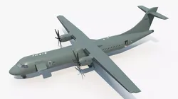 ATR 72-600 Naval Patrol Aircraft Rigged for Maya 3D model