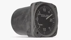Aviation Descent Rate Indicator Dirt Rigged 3D model