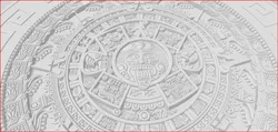 Aztec calendar very detailed STL 3D print model
