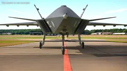 Bayraktar Kizilelma Combat UAV Aircraft Black Rigged for Maya 3D model