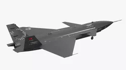 Bayraktar Kizilelma Stealth Fighter Jet Black 3D model