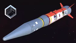 Blue Sparrow Missile Low-poly 3D model
