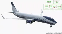 Boeing 737-900 with Interior and Cockpit Rigged Cinema 4D 3D model