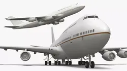 Boeing 747 Passenger Airliner Rigged 3D model