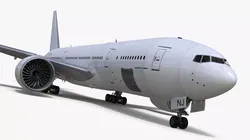 Boeing 777-200 Passenger Aircraft Rigged for Cinema 4D 3D model