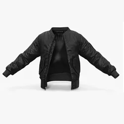 Bomber Jacket Black 3D model
