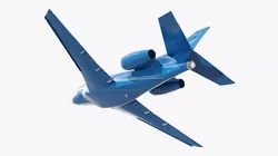 Business Jet Plane Rigged for Maya 3D model