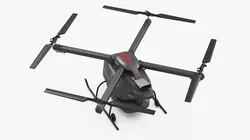 Cargo Drone for the US Navy Rigged for Cinema 4D 3D model