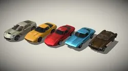 Chevrolet Corvette generations - lowpoly set