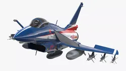 Chinese Multi-Role Fighter Aircraft PLAAF J10 Rigged Cinema 4D 3D model