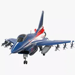 Chinese Multi-Role Fighter Aircraft PLAAF J10 Rigged for Maya 3D model