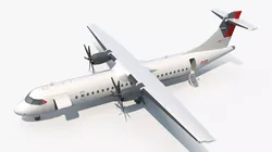 Civilian Transport Aircraft ATR 72-600 Open 3D model