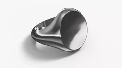 Classic Signet Ring Polished Silver 3D model
