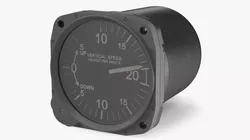 Climb Rate Cockpit Gauge Rigged 3D model