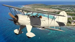 Coastal Biplane YMF-5 White Rigged for Cinema 4D 3D model