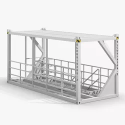 Container Walkway Platform Unit White 3D model