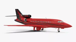 Dassault Falcon 900 Red Rigged for Maya 3D model