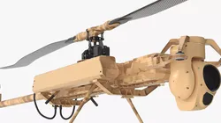 Desert Military Surveillance Drone Rigged for Cinema 4D 3D model