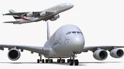 Emirates Airbus A380 Rigged for Cinema 4D 3D model