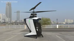 eVTOL Air Mobility Vehicle Rigged for Maya 3D model