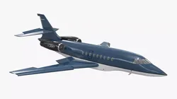 Falcon Business Jet Dassault 2000 Grey Rigged for Maya 3D model
