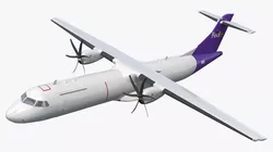 FedEx Air Logistics Aircraft ATR 72 Flying 3D model